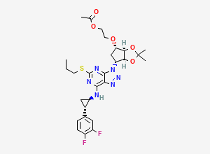 Two-dimensional chemical structure of Acetoxy Ticagrelor Acetonide
