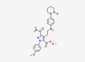 Two-dimensional chemical structure of Apixaban Impurity 13 Potassium Salt