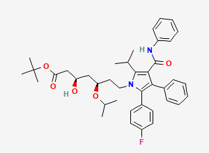 Two-dimensional chemical structure of Atorvastatin 5-Isopropyl Ether tert-Butyl Ester