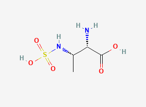 Two-dimensional chemical structure of (2S,3S)-2-amino-3-(sulfoamino)butanoic acid