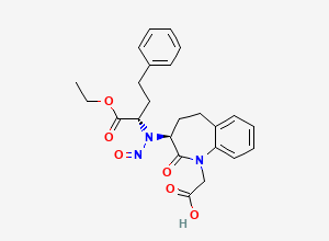 Two-dimensional chemical structure of N-Nitroso Benazepril, CAS 3028194-79-5