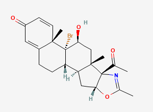 Two-dimensional chemical structure of 9α-Bromo-21-deacetoxy Deflazacort, CAS 19888-63-2