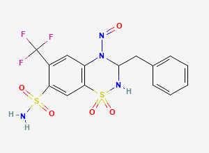 Two-dimensional chemical structure of N-Nitroso Bendroflumethiazide