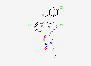 Two-dimensional chemical structure of N-Nitroso Desbutyl Lumefantrine (Mixture of Z and E Isomers)