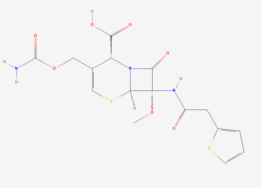 Two-dimensional chemical structure of Delta2-Cefoxitin