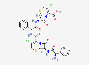 Two-dimensional chemical structure of Cefaclor Dimer Impurity, CAS 142975-51-7