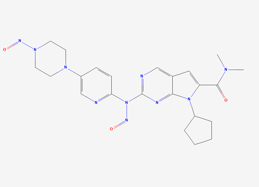 Two-dimensional chemical structure of Ribociclib Nitroso Impurity 2