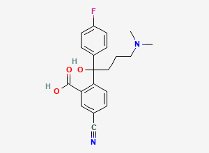 Two-dimensional chemical structure of Escitalopram Acid