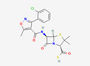 Two-dimensional chemical structure of Tiocloxacillin, CAS 5053-36-1
