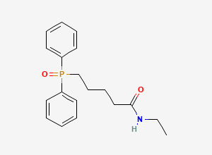 Two-dimensional chemical structure of N-ethyl-5-(difenylfosfinyl)pentanamid, CAS 2512198-63-7