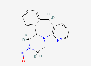 Two-dimensional chemical structure of Desmethyl 2N-Nitroso Mirtazapine-D6