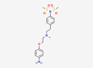Two-dimensional chemical structure of N-Desmethylsulfonyl-N'-methylsulfonyl Dofetilide, CAS 937194-99-5