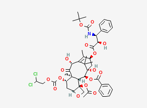 Two-dimensional chemical structure of 6-Dichloroethxy carbonyl docetaxel / 7-O-2,2-Dichloroethoxycarbonyl Docetaxel, CAS 158810-72-1
