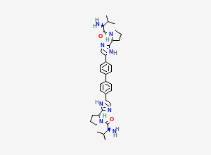 Two-dimensional chemical structure of N,N'-Didescarboxymethyl Daclatasvir, CAS 1009119-18-9