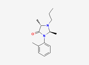 Two-dimensional chemical structure of (2R,5S)-2,5-Dimethyl-1-propyl-3-(o-tolyl)imidazolidin-4-one