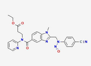 Two-dimensional chemical structure of N-Nitroso Dabigatran Impurity 65