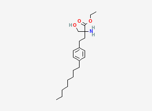 Two-dimensional chemical structure of Fingolimod monoester Impurity A, CAS 882691-14-7