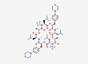 Two-dimensional chemical structure of Emodepside-D6