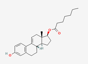 Two-dimensional chemical structure of Delta-9(11)-Estradiol 17-Enanthate, CAS 95960-05-7