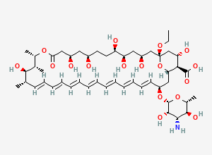 Two-dimensional chemical structure of Amphotericin B EP Impurity C/ 13-O-Ethyl Amphotericin B, CAS 136135-61-0
