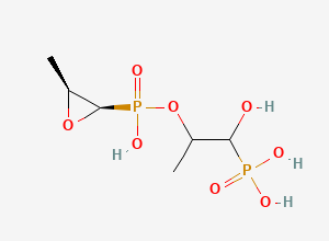 Two-dimensional chemical structure of (2-Fosfomycinyl-1-(hydroxy)propyl)phosphonic Acid