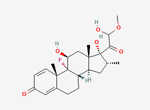 Two-dimensional chemical structure of 21-Hemiacetal Dexamethasone, CAS 473273-03-9