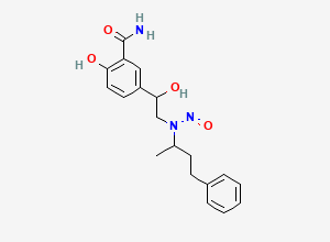 Two-dimensional chemical structure of N-Nitroso Labetalol, CAS 2820170-74-7
