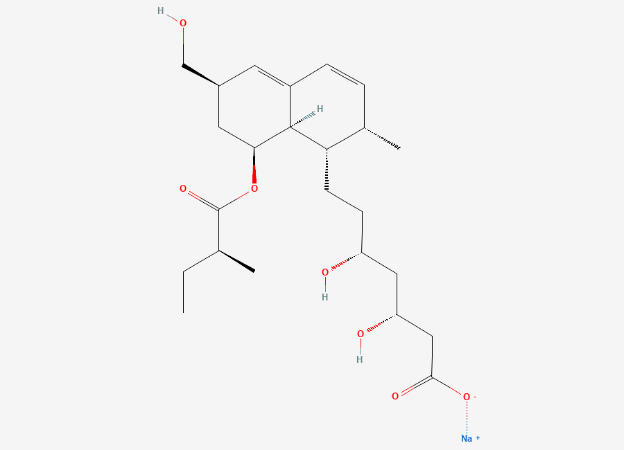 Two-dimensional chemical structure of 6'-Hydroxymethyl Lovastatin (Na Salt)
