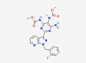 Two-dimensional chemical structure of Riociguat Impurity 7, CAS 2518331-19-4