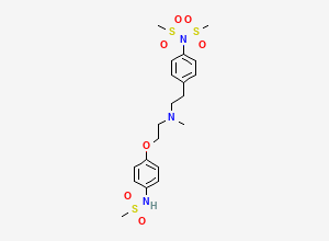Two-dimensional chemical structure of N'-Methylsulfonyl Dofetilide, CAS 312315-47-2