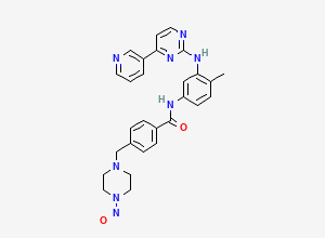 Two-dimensional chemical structure of N-Nitroso Imatinib EP Impurity C/ N-Nitroso N-Desmethyl Imatinib, CAS 2816369-80-7