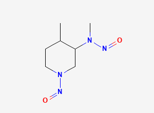 Two-dimensional chemical structure of N-methyl-N-(4-methyl-1-nitrosopiperidin-3-yl)nitrous amide