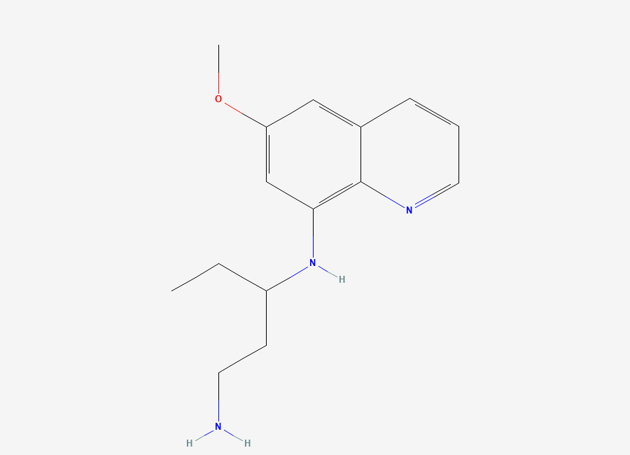 Two-dimensional chemical structure of Primaquinine Phosphate Secaquine Impurity, CAS 2732404-25-8