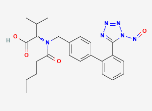 Two-dimensional chemical structure of Valsartan Tetrazole Nitrosamine Impurity