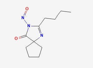 Two-dimensional chemical structure of Irbesartan Nitroso Spiro Impurity
