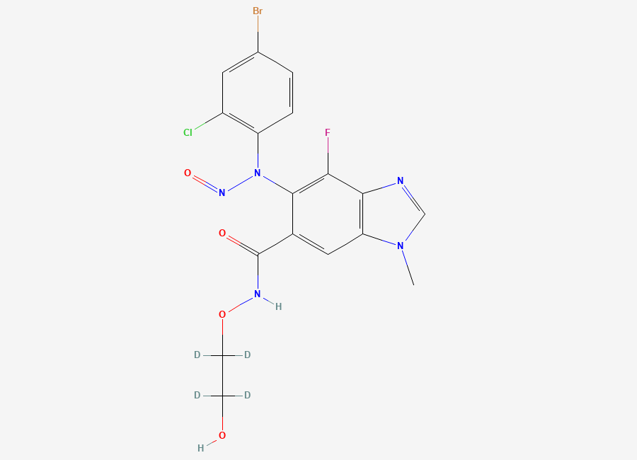 Two-dimensional chemical structure of N-Nitroso Selumetinib-D4
