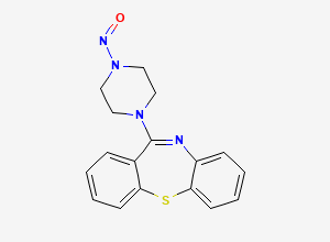 Two-dimensional chemical structure of N-Nitroso Aryl Piperazine Quatiapine