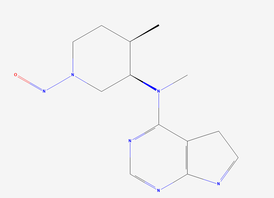 Two-dimensional chemical structure of (3R,4R)-1-Nitroso Tofacitinib