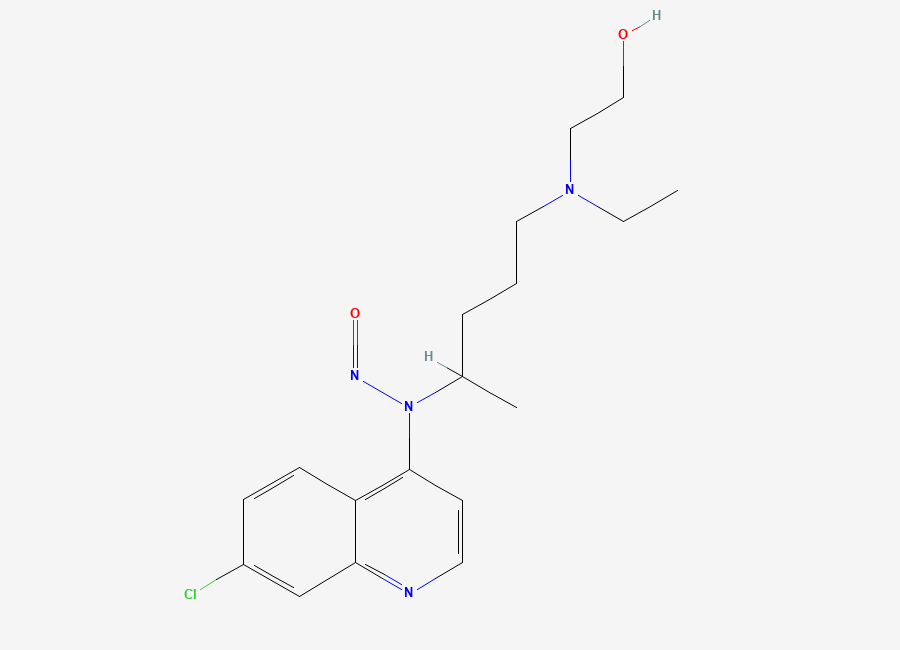 Two-dimensional chemical structure of N-Nitroso-hydroxychloroquine