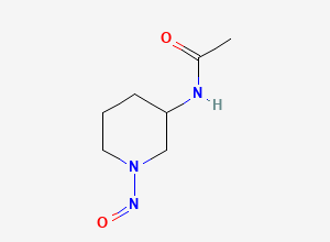 Two-dimensional chemical structure of N-(1-nitrosopiperidin-3-yl)acetamide