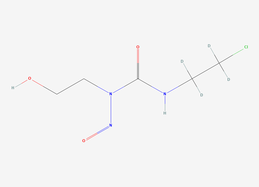 Two-dimensional chemical structure of 1-Nitroso-1-(2-Hydroxyethyl)-3-(2-chloroethyl)urea-d4