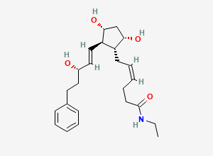 Two-dimensional chemical structure of 2-Nor Bimatoprost, CAS 1356251-65-4
