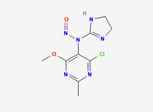 Two-dimensional chemical structure of N-Nitroso Moxonidine-A