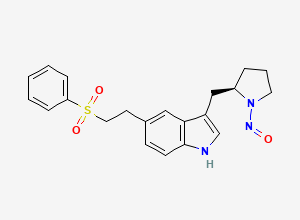 Two-dimensional chemical structure of N-Nitroso Desmethyl Eletriptan Impurity