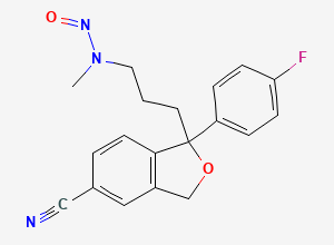 Two-dimensional chemical structure of N-Nitroso Desmethyl Citalopram