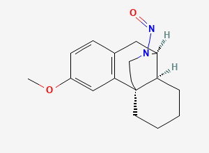 Two-dimensional chemical structure of N-Nitroso Desmethyl Dextromethorphan