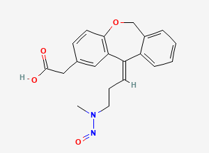 Two-dimensional chemical structure of N-Nitroso Olopatadine N-Desmethyl Impurity