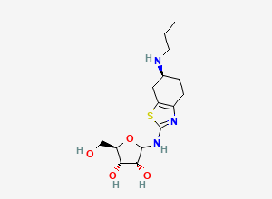 Two-dimensional chemical structure of Pramipexole Ribose Adduct (Mixture of Diastereomers)