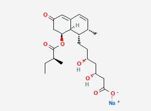 Two-dimensional chemical structure of Pravastatin 6'-Ketone (Na Salt), CAS 201423-59-8