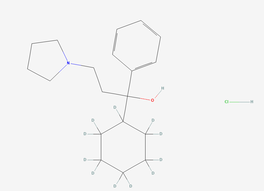 Two-dimensional chemical structure of Procyclidine-D11 (HCl Salt)